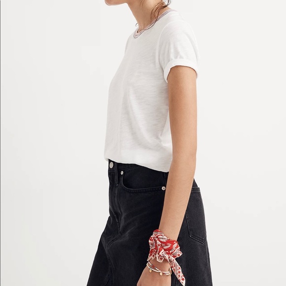 Madewell Frisco Raw Hem Black Denim Mini Skirt - Picture 5 of 16